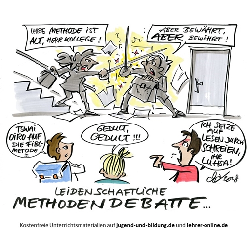 Karikatur: Leidenschaftliche Methodendebatte - Michael Hüter